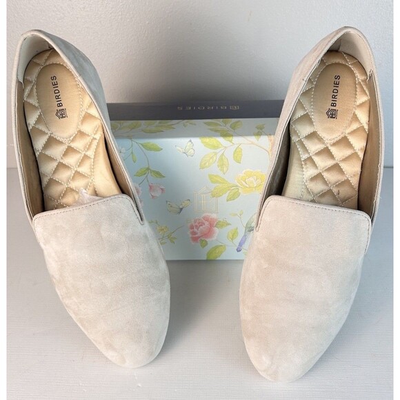 BIRDIES WOMEN'S US SIZE 9.0 Starling Suede Slate Loafer Flat Slip Ons - Picture 2 of 8